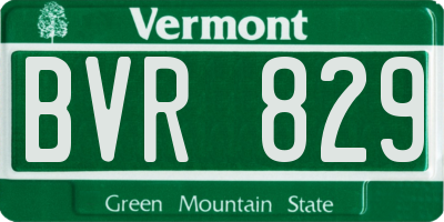 VT license plate BVR829