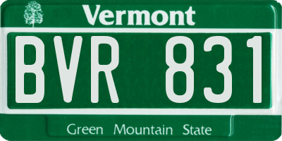 VT license plate BVR831