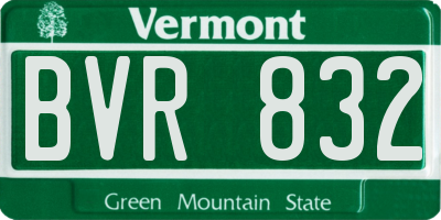VT license plate BVR832