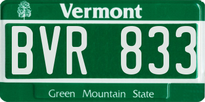 VT license plate BVR833