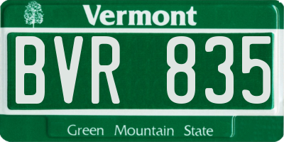 VT license plate BVR835