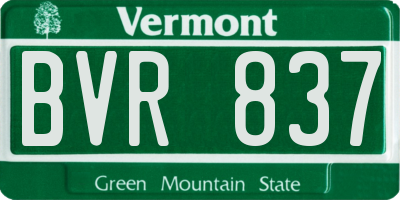 VT license plate BVR837