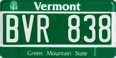 VT license plate BVR838