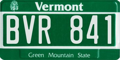 VT license plate BVR841