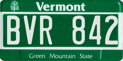 VT license plate BVR842