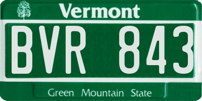 VT license plate BVR843