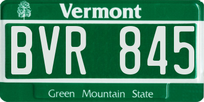 VT license plate BVR845