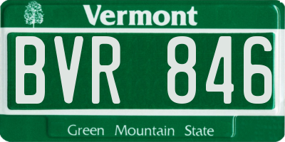 VT license plate BVR846