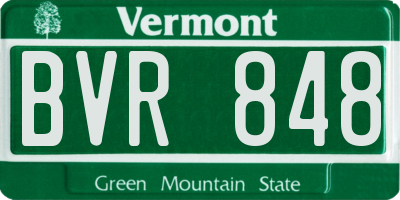 VT license plate BVR848
