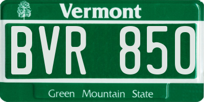 VT license plate BVR850