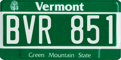 VT license plate BVR851