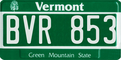 VT license plate BVR853