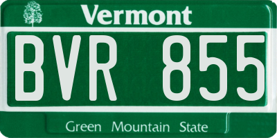 VT license plate BVR855