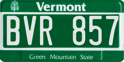 VT license plate BVR857