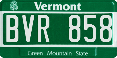 VT license plate BVR858