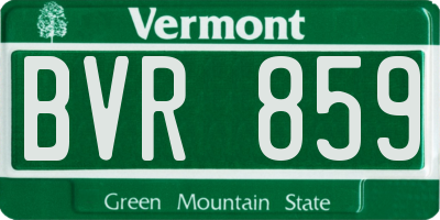 VT license plate BVR859