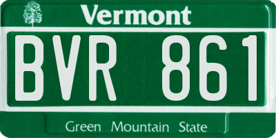 VT license plate BVR861