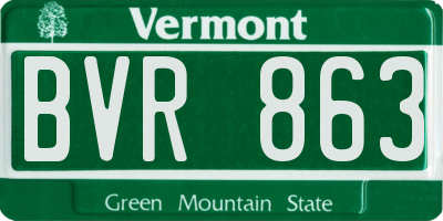 VT license plate BVR863