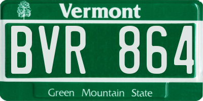 VT license plate BVR864