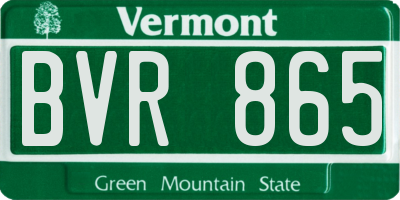 VT license plate BVR865