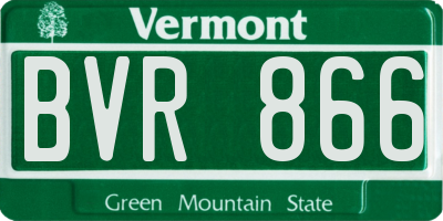 VT license plate BVR866