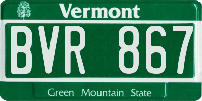 VT license plate BVR867
