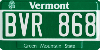 VT license plate BVR868