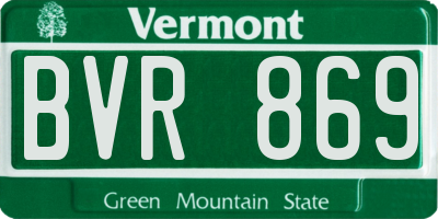 VT license plate BVR869