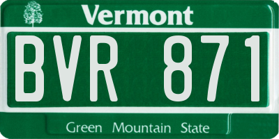 VT license plate BVR871