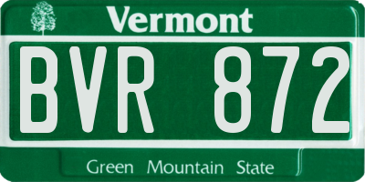 VT license plate BVR872