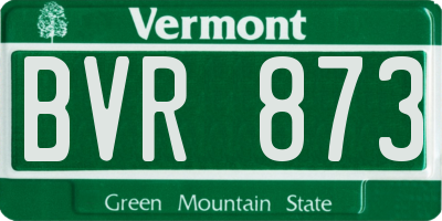 VT license plate BVR873