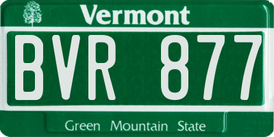 VT license plate BVR877