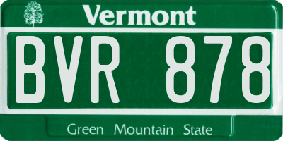 VT license plate BVR878