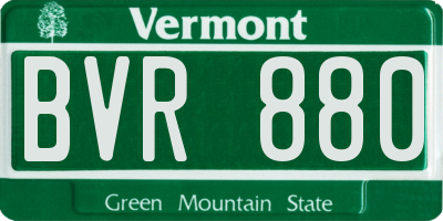 VT license plate BVR880