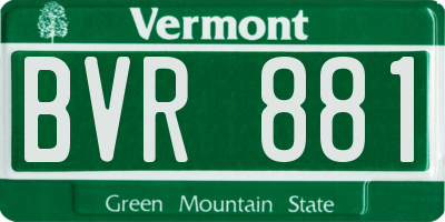 VT license plate BVR881
