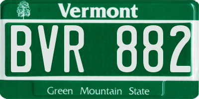 VT license plate BVR882