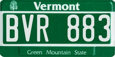 VT license plate BVR883
