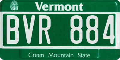 VT license plate BVR884