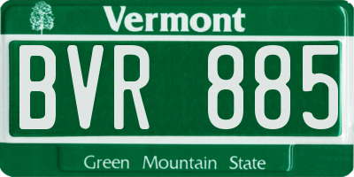 VT license plate BVR885