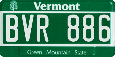 VT license plate BVR886