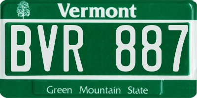 VT license plate BVR887