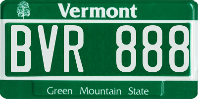 VT license plate BVR888