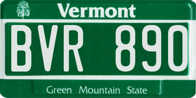 VT license plate BVR890
