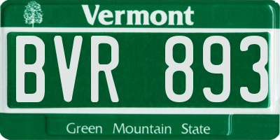 VT license plate BVR893