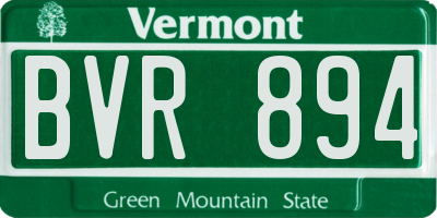 VT license plate BVR894