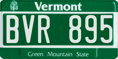 VT license plate BVR895