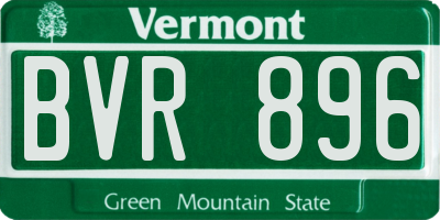 VT license plate BVR896
