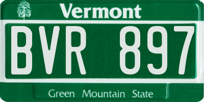 VT license plate BVR897