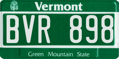 VT license plate BVR898