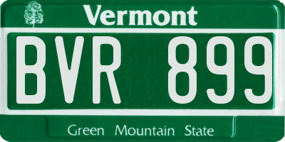 VT license plate BVR899